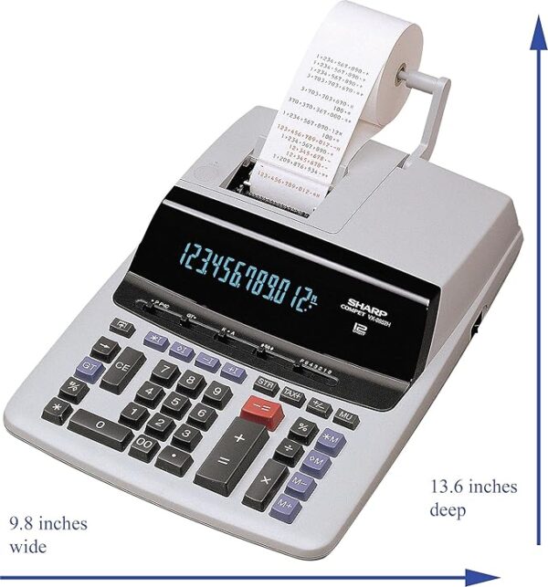 Sharp VX-2652H 12-Digit Desktop Printing Calculator – Clear Display, Dual-Color Tape & Ideal for Everyday Office Tasks - Image 3